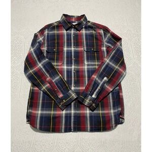 Goodfellow‎ & Co Mens Plaid Flannel Long Sleeve Button Up Shirt Size L